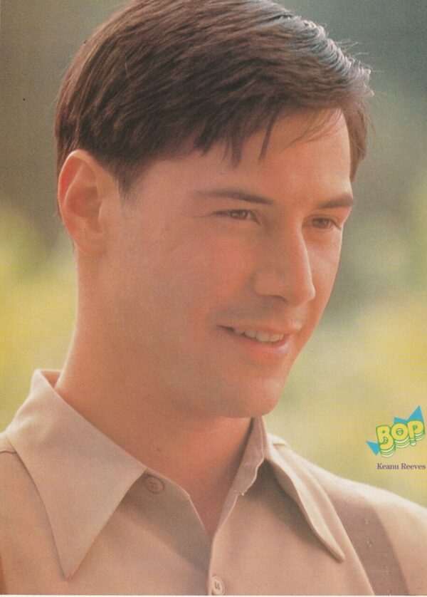 Keanu Reeves Brad Pitt teen magazine pinup actor heart throb Bop smile nature