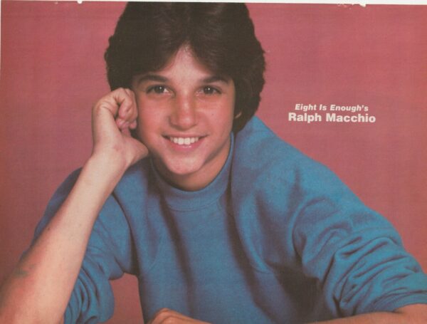 Ralph Macchio Jimmy Mcnichol teen magazine pinup blue shirt 16 mag young child star Eight is Enough