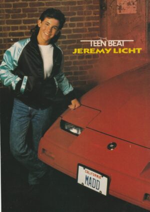 Jeremy Licht Joey Mcintyre teen magazine pinup red car Teen Beat New Kids on the block