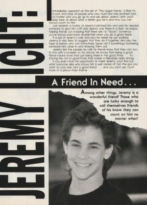 Jeremy Licht teen magazine clipping friemd in need Teen Set