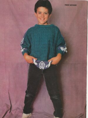 Fred Savage teen magazine pinup black jeans Teen Machine Wonder Years 90's child star pix