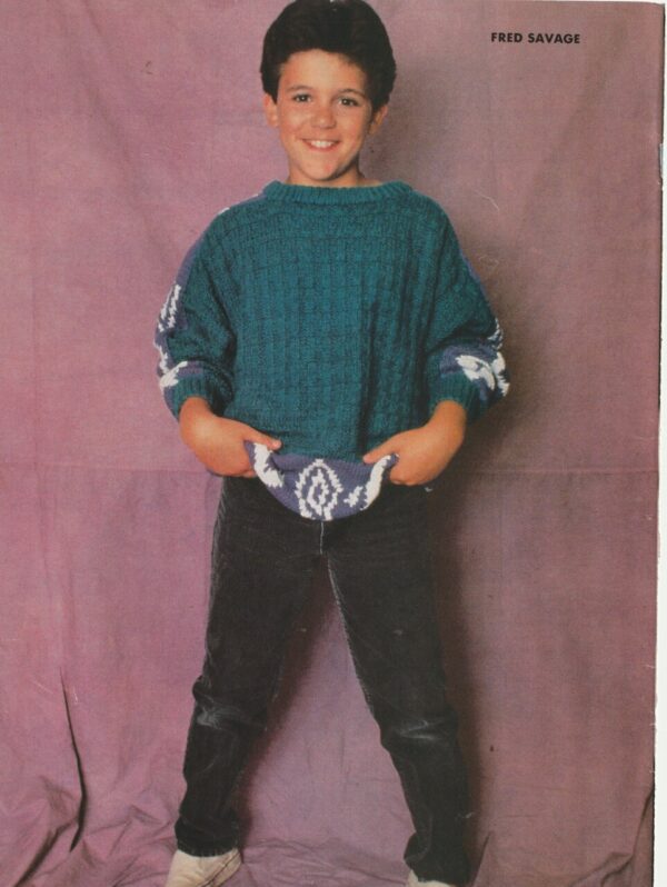 Fred Savage teen magazine pinup black jeans Teen Machine Wonder Years 90's child star pix