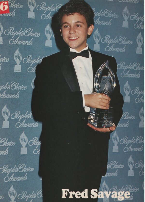 Fred Savage teen magazine pinup People's Choice Awards show 16 mag pix child star