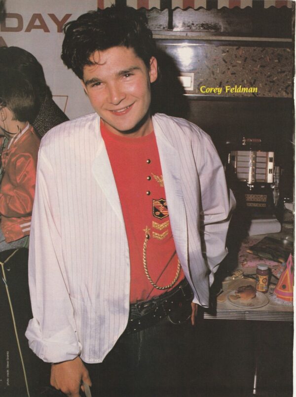 Corey Feldman teen magazine pinup Faves cull body teenager 90's pix