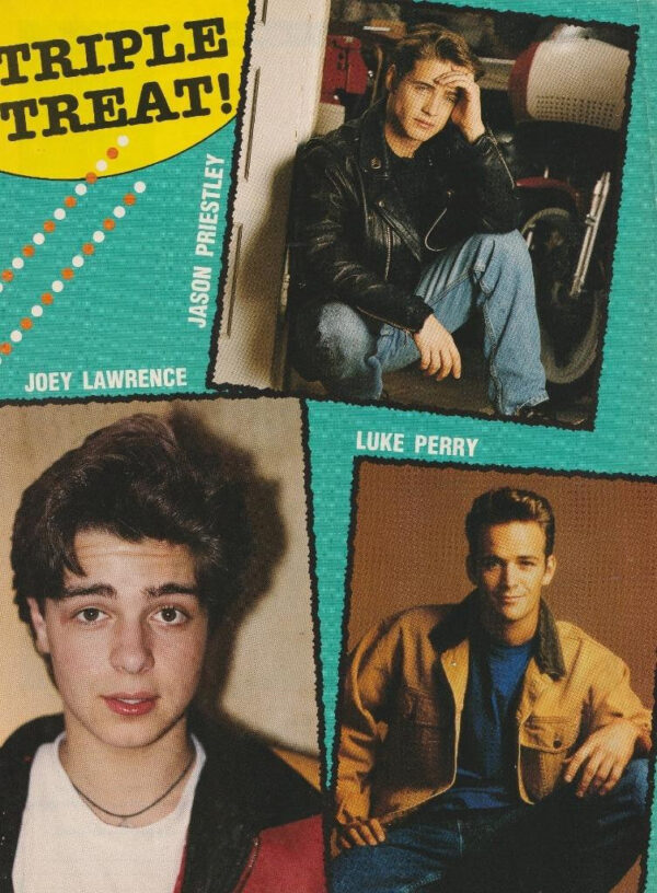 Jason Priestley Joey Lawrence Luke Perry teen magazine pinup clipping 90210 pix