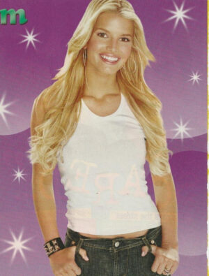 Jessica Simpson teen magazine pinup clipping M jeans white shirt vintage picture