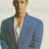 Luke Perry Jon Bon Jovi teen pinup 8x10 younger headshot 90's blue jacket Mnlek