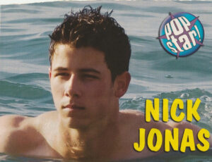 Jonas Brothers Nick Jonas teen magazine pinup clipping shirtless pool Pop Star