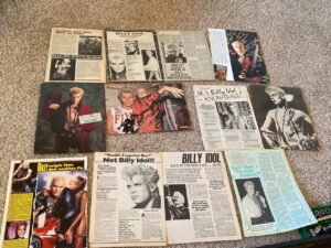 Billy Idol teen magazine pinup clippings lot Teen Beat Bop Tiger Beat Pix