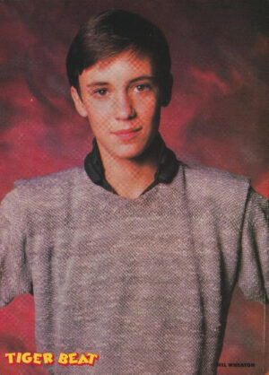 Wil Wheaton teen pinup clipping Tiger Beat 80's Star Trek movie star sweater