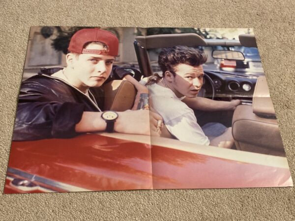 Donnie Wahlberg Joey Mcintyre teen magazine poster New Kids on the block red car Teen Machine