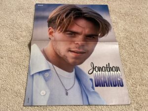 Jonathan Brandis Jon Bon Jovi teen magazine poster beach headshot Bravo bangs 90's teen crush