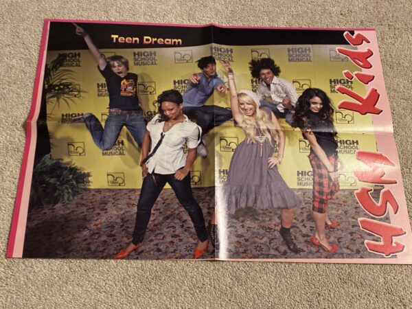 Miley Cyrus Zac Efron Ashley Tisdale Corbin Bleu teen magazine poster barefoot - Image 2