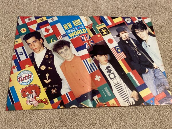 New Kids on the block teen magazine poster Flags Tutti Frutti boy band