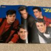 New Kids on the block Lisa Stansfield teen magazine poster red shirts pop act Bravo