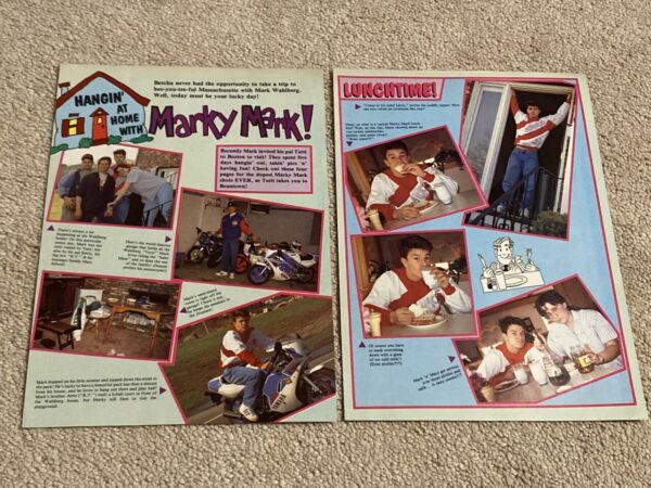 Marky Mark Wahlberg teen magazine article clipping Hanging at home Tutti Frutti 90's - Image 2