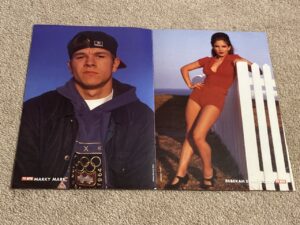 Marky Mark Wahlberg Rebekah Elmalogloud Edward Furlong teen magazine poster TV Hits