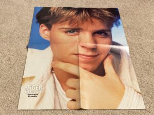 Jonathan Brandis Scott Wolf teen magazine poster headshot Tiger Beat teen idol crush hand on face