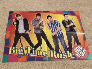 Big Time Rush Taylor Lautner teen magazine poster old mics Pop Star