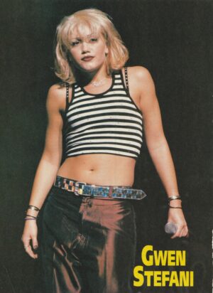 No Doubt Gwen Stefani teen magazine pinup clipping Leather Pants 90’s vintage