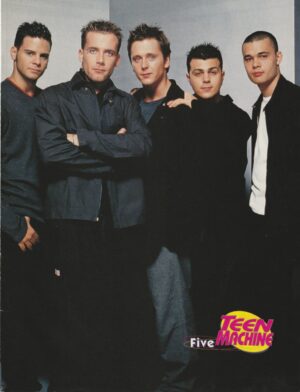 Five 5 Justin Timberlake Nsync teen magazine pinup clipping Teen Machine 90's