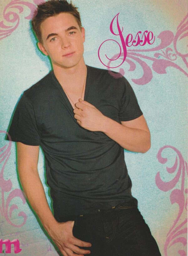 Jesse Mccartney teen magazine pinup clipping pulling shirt M Dream Street pix