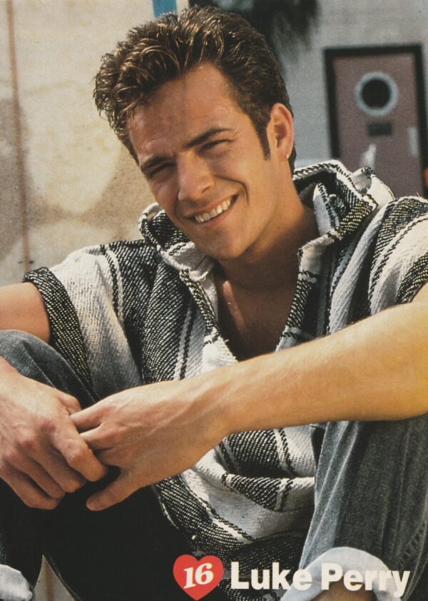 Luke Perry Gregg Rainwater teen magazine pinup bbeach sitting 16 mag - Image 2