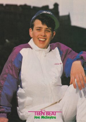 Joey Mcintyre Tommy Puett teen magazine pinup open legs blue hat Teen Beat