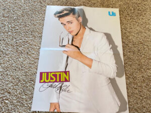 Justin Bieber teen magazine poster clipping Us mag sun glasses teen idols pix