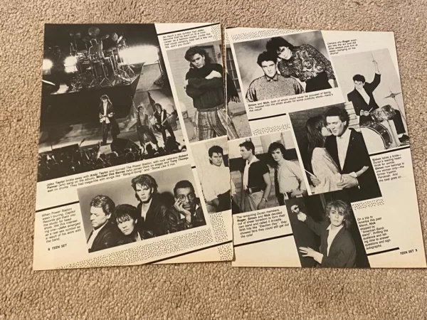 Duran Duran teen magazine pinup clipping Then and Now 4 page picture pix