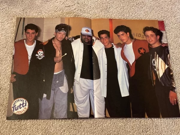 New Kids on the block Donnie Wahlberg Jonathan Knight teen magazine poster legs - Image 2