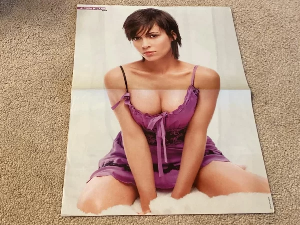 Alyssa Milano teen magazine poster clipping vintage picture Bop purple dress pix