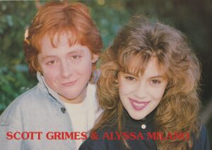 Alyssa Milano Scott Grimes John Stamos teen magazine pinup clipping Wow pix