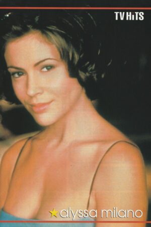 Alyssa Milano teen magazine pinup clipping Charmed TV Hits child star headshot