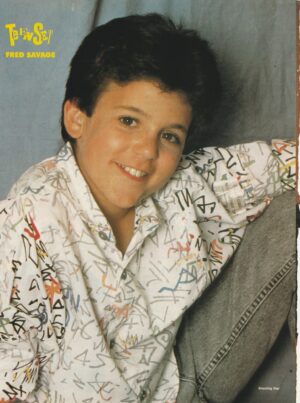 Fred Savage Justin Whalin teen magazine pinup clipping Wonder Years Teen Set pix