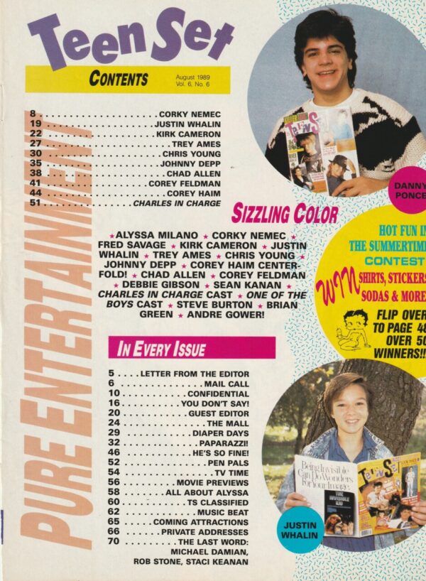 Fred Savage Justin Whalin teen magazine pinup clipping Wonder Years Teen Set pix - Image 2