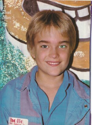 Chad Allen Matthew Broderick teen magazine pinup clipping My Two dads blue shirt
