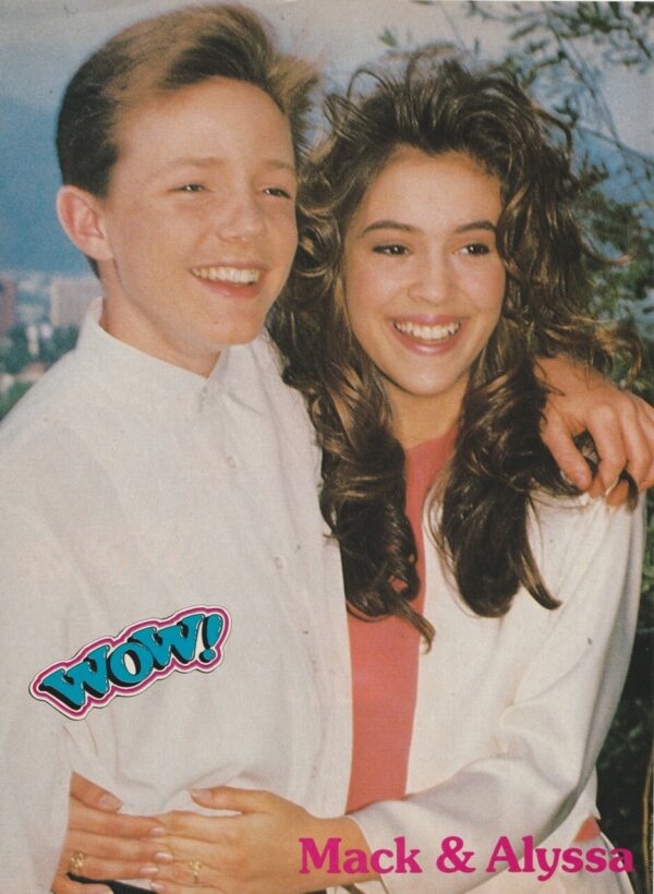 Scott Bremner Alyssa Milano Mackenzie Astin teen magazine pinup Wow suit pix - Image 2