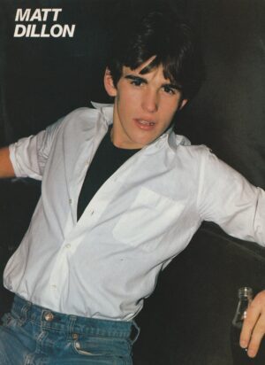 Matt Dillon teen magazine pinup clipping white shirt jeans crush vintage