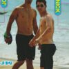 Jonas Brothers Taylor Lautner teen magazine pinup shirtless barefoot J-14 pix