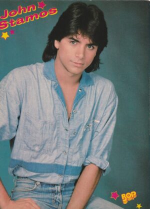 John Stamos teen magazine pinup clipping jean shirt Full House Bop pix picture