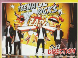 One Direction teen magazine pinup Teenage Kicks pix rare