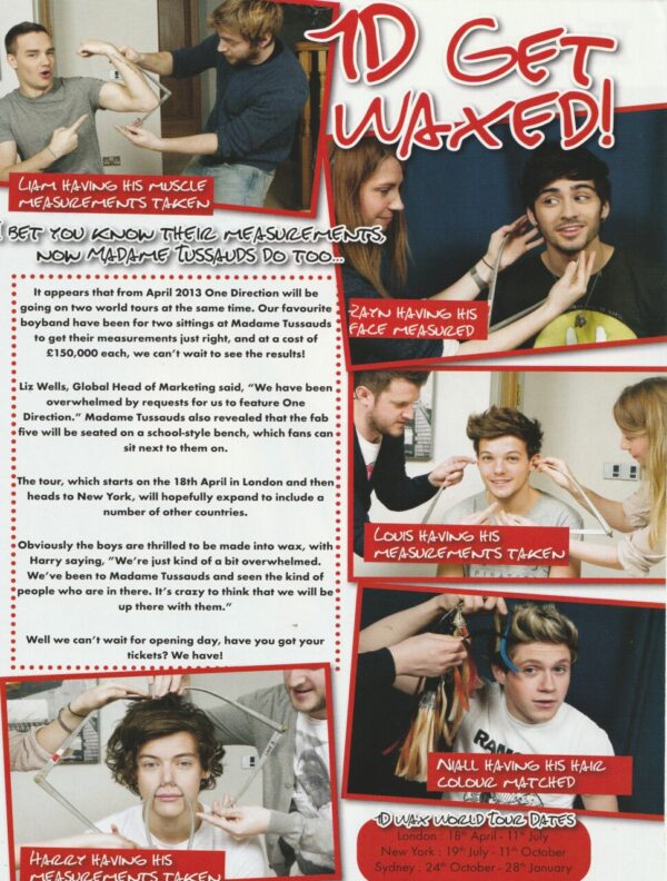 Harry Styles teen magazine pinup Japan One Direction headshot Zayn Malik - Image 2