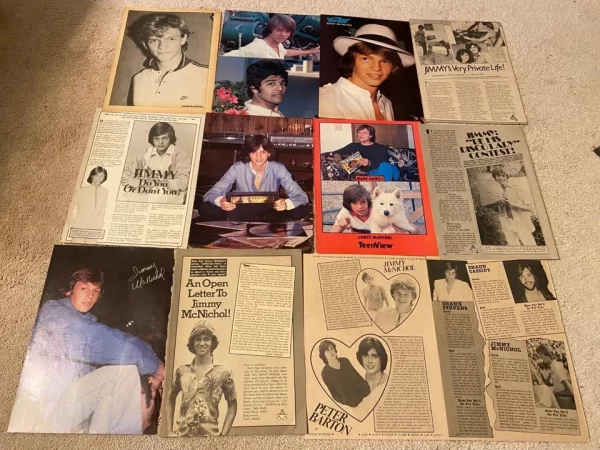 Jimmy Mcnichol teen magazine pinup clippings lot vintage picture pix 70's hot - Image 2