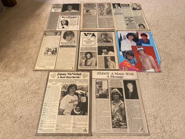 Jimmy Mcnichol teen magazine pinup clippings lot vintage picture pix 70's hot - Image 3