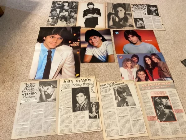 John Stamos teen magazine pinup clippings lot vintage picture pix rare teen idol - Image 3