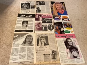 Josie Davis teen magazine pinup clippings lot vintage picture pix teen idols