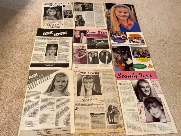 Josie Davis teen magazine pinup clippings lot vintage picture pix teen idols