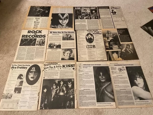 Kiss Paul Stanley Ace Gene teen magazine pinup clippings lot vintage picture pix - Image 3