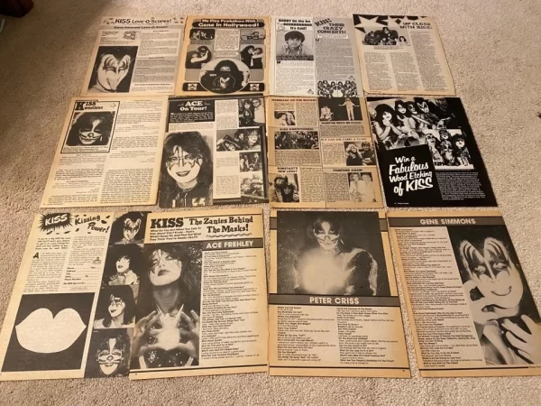 Kiss Paul Stanley Ace Gene teen magazine pinup clippings lot vintage picture pix - Image 4